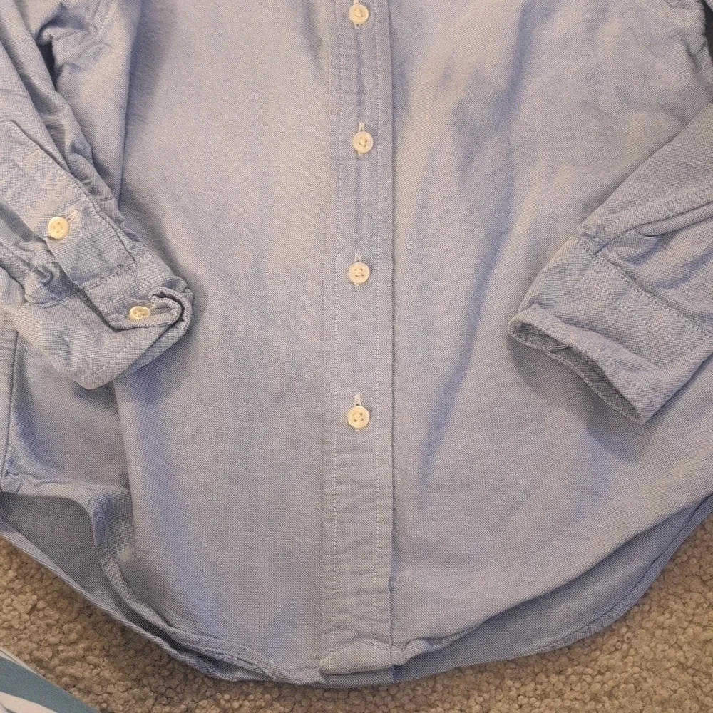 Ralph Lauren Light Blue Classic Long Sleeve Button Down Shirt Size 4